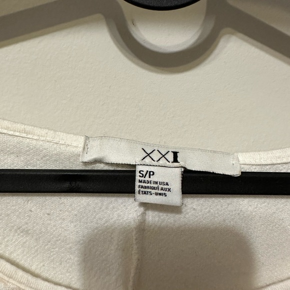 White Forever21 Fluffy Long Sleeve - Picture 2 of 2